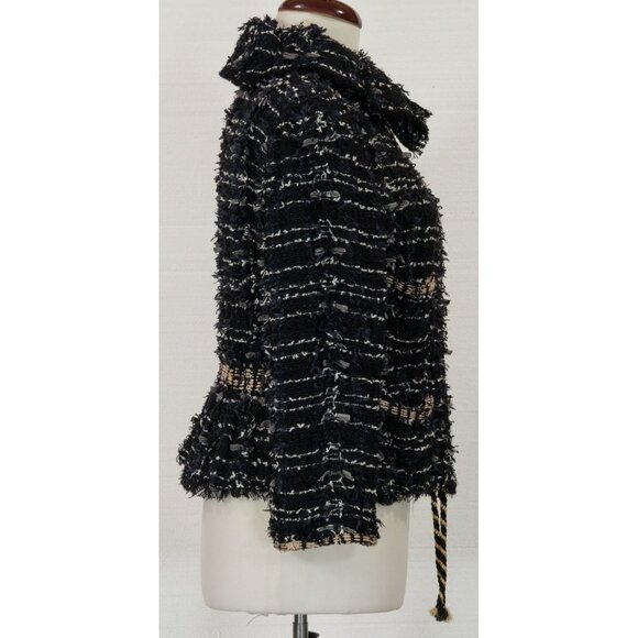 CHANEL ICONIC Runway Lasagne Tweed Little Black jacket size 40 - Picture 13 of 17